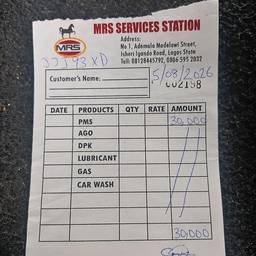 Fuel Receipt Edit