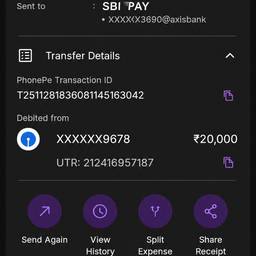 SBI Pay Screenshot Edit