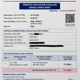 Traffic Challan Date Edit
