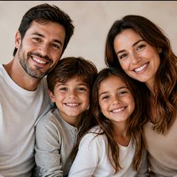 Warm Studio Family Portrait