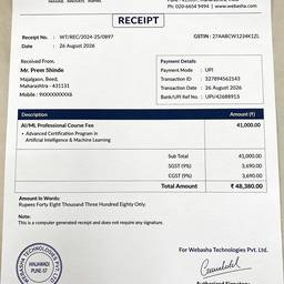 Edit Receipt Text AI