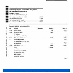 Bank Statement Line Removal