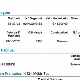 Depois - Editar valor do seguro de veículo