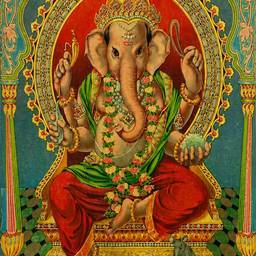Après - Nettoyage d'art Ganesha sans cadre