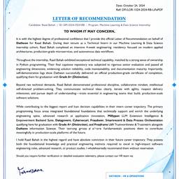 Después - Carta de recomendación legible