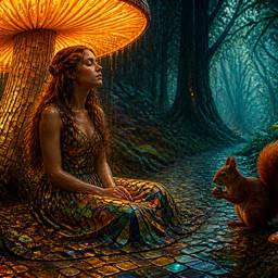 Fantasy Forest Mosaic Art