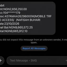 Bank SMS Amount Edit