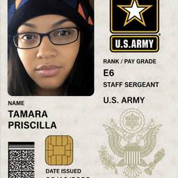 After - US Army ID Card