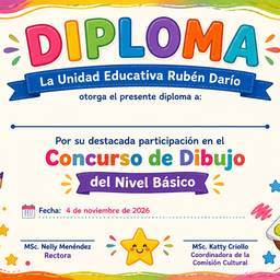 Colorful Kids Diploma Template