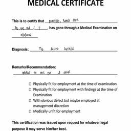 After - Medical Certificate Cleanup