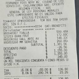 Receipt Total Amount Edit