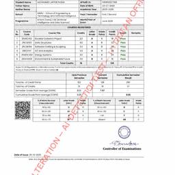 After - Synthetic Marksheet Grade Edit