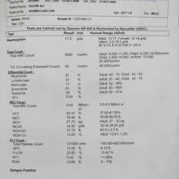 Medical Lab Report Edit