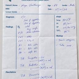 Nachher - Text eines ärztlichen Rezepts bearbeiten
