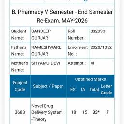 Marksheet Subject Name Edit