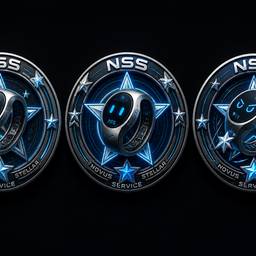 Futuristic Star Badge Design