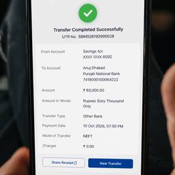 Realistic Bank Transfer Screen