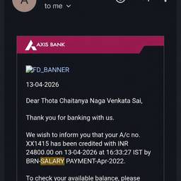Bank Alert Amount Edit