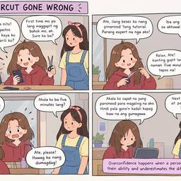 Before - DIY Haircut Comic Strip