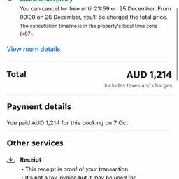 Edit Booking Receipt Amount