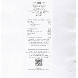 McDonald's Receipt Edit