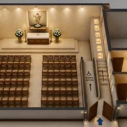 3D Chapel Interior Render