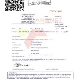 Before - Port Permit Name Edit