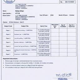 Exam Timetable Generator