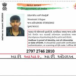 Aadhaar Card Year Edit