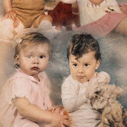 Vintage Baby Photo Collage