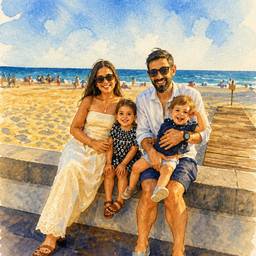 Watercolor Family Portrait