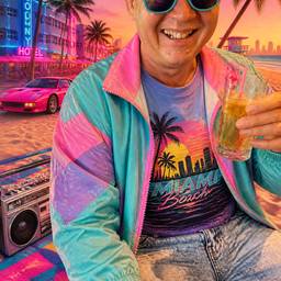 80s Beach Theme Photo