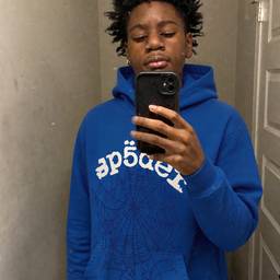 After - Sp5der Hoodie Try-On