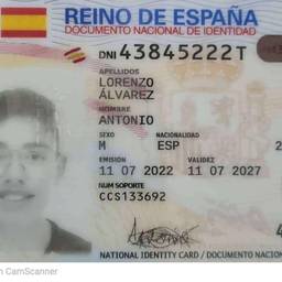Antes - Edição de Ano de Nascimento em Documento de Identidade Espanhol