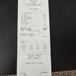 Before - Restaurant Receipt Edit
