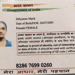 Aadhaar Card DOB Edit