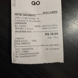 Edited Hotel Receipt