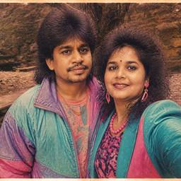 80s Style Couple Photo