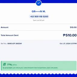 GCash Payment Screenshot Edit