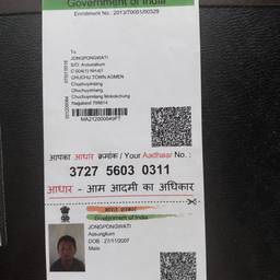 Après - Modifier le nom sur la carte Aadhaar