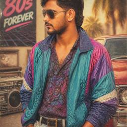 80s Synthwave Photo Edit
