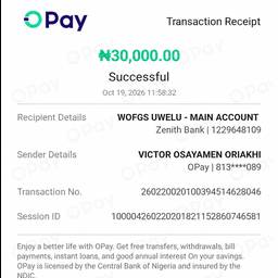 OPay Receipt Amount Edit