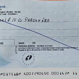 Before - Cancelled Cheque Stamp