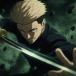 Anime Katana Battle Pose