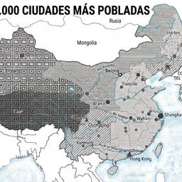 Antes - Mapa de densidade populacional da China