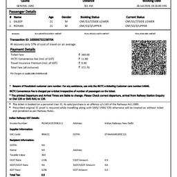 Antes - Edição da data do bilhete de trem