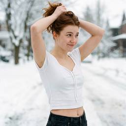 Winter Portrait Goosebumps Girl