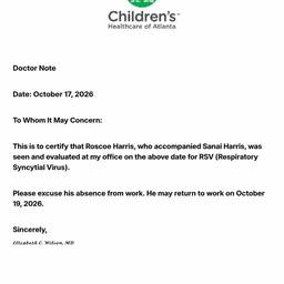 Doctor's Note Date Update