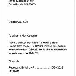 Medical Note Date Update
