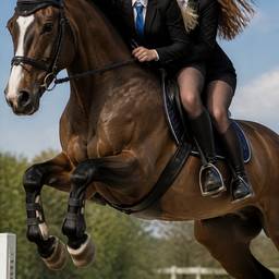 Equestrian Jump Together